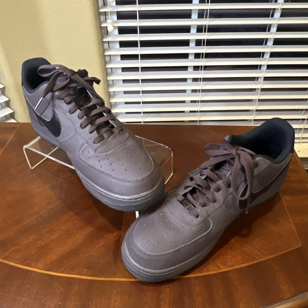 Nike Air Force 1 Low Madeira Brown Black Swoosh Mens Sz 14 488298-204 Rare
